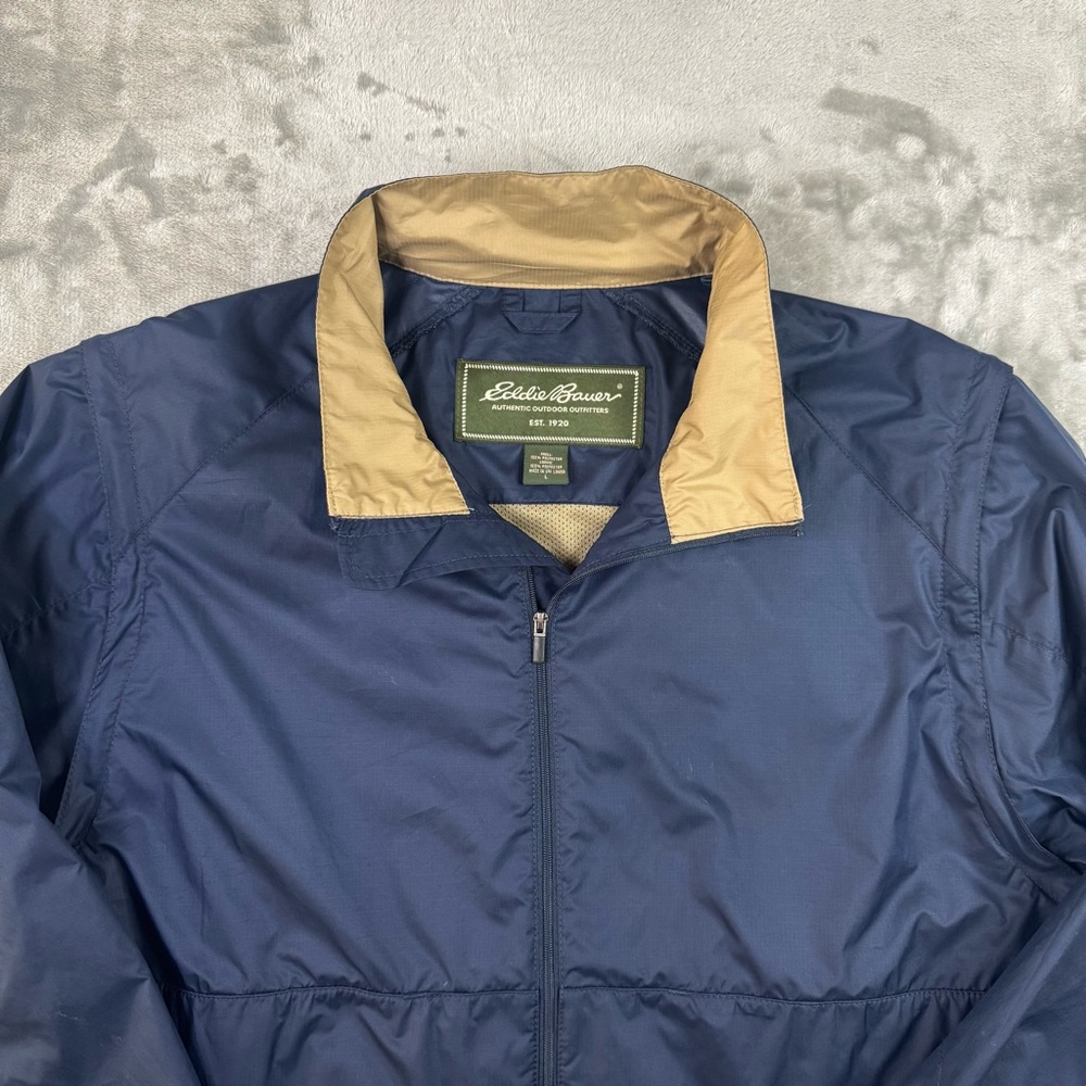 Eddie Bauer Lightweight Breathable Removable Sleeves Mens Large Jacket